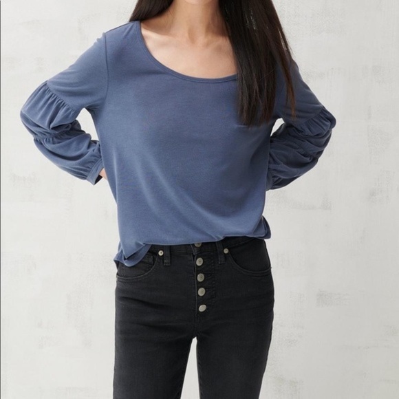 Lucky Brand Tops - Lucky Brand Sandwash Tiered Sleeve Top NWT